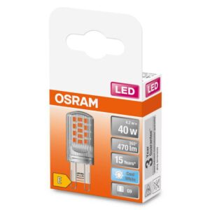 Bec LED Osram PIN, G9, 4.2W (40W), 470 lm, lumina neutra (4000K) - 000004058075432420