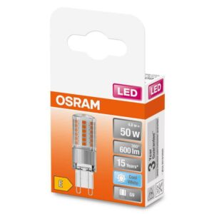 Bec LED Osram PIN, G9, 4.8W (50W), 600 lm, lumina neutra (4000K) - 000004058075432482
