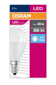 Bec Led Osram Value E14, 7W (60W), 220-240V, culoare - 000004058075311923