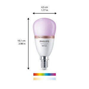 Bec LED RGB inteligent Philips Bulb, Wi-Fi, Bluetooth, P45, E14 - 000008719514437333