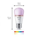 Bec LED RGB inteligent Philips Bulb, Wi-Fi, Bluetooth, P45, E27 - 000008719514437395