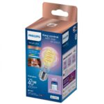 Bec LED RGB inteligent Philips Filament Bulb A60, Wi-Fi, E27 - 000008720169165779