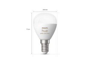 Bec LED RGB inteligent Philips Hue P45, Bluetooth, E14 - 000008719514491229