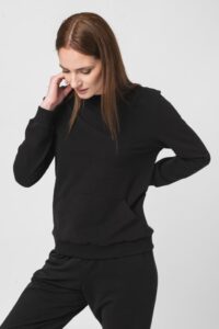 BLUZA COTON CASUAL FEMEI BLACK-S - PS2122-04-069BLK-S