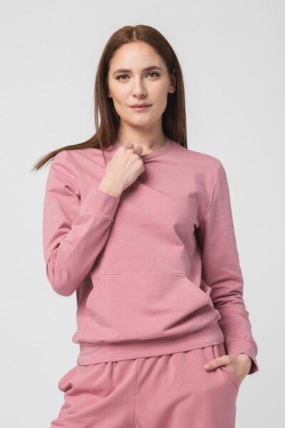 BLUZA COTON CASUAL FEMEI PINK-L - PS2122-04-013PNK-L