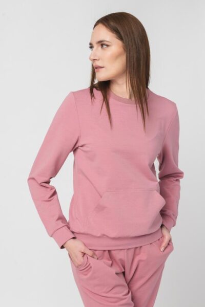 BLUZA COTON CASUAL FEMEI PINK-L - PS2122-04-013PNK-L