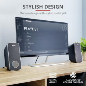 Boxe Stereo Trust Arys 2.0 Speaker Set, 28W, negru - TR-20179