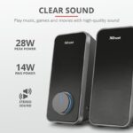 Boxe Stereo Trust Arys 2.0 Speaker Set, 28W, negru - TR-20179