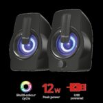 Boxe Stereo Trust Gemi RGB 2.0 Speaker, 6W, negru - TR-22948
