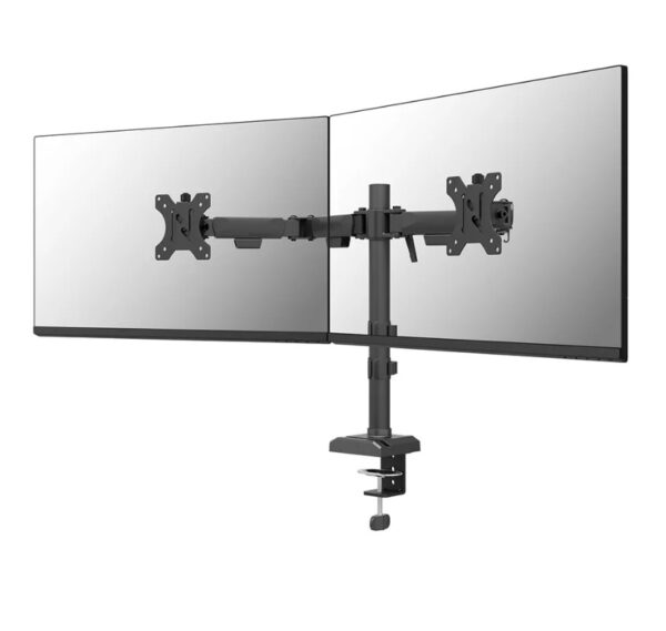 Brat dublu monitor Neomounts DS60-600BL2; pentru display-uri cu diagonale 10"-32"