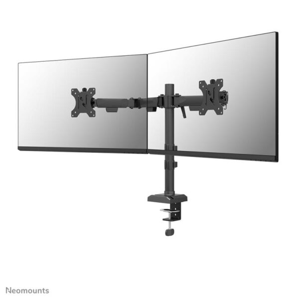 Brat dublu monitor Neomounts DS60-600BL2; pentru display-uri cu diagonale 10"-32"