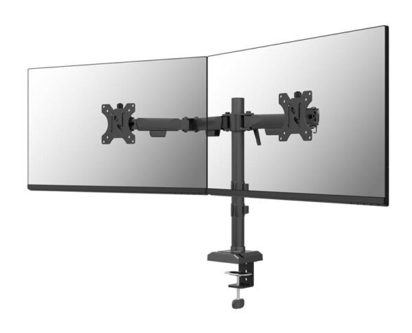 Brat dublu monitor Neomounts DS60-600BL2; pentru display-uri cu diagonale 10"-32"