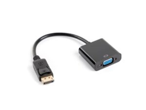 Cablu adaptor DisplayPort (M) 1.1 VGA (F) 20 cm negru - AD-0002-BK