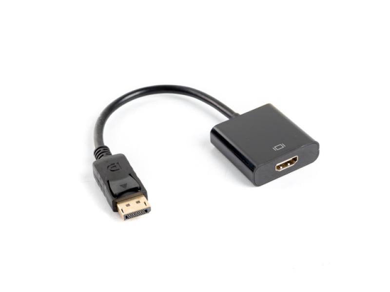 Cablu adaptor DisplayPort (M) 1.2 HDMI (F) 10 cm negru - AD-0009-BK-01 Cablu adaptor DisplayPort (M) 1.2 HDMI (F) 10 cm negru - AD-0009-BK - imagine 1