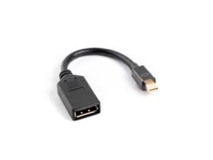 Cablu adaptor Mini DisplayPort (M) 1.1 -> DisplayPort (F) 10 cm negru - AD-0003-BK