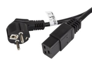 Cablu alimentare CEE 7/7 IEC 320 C19 1,8 m 16A VDE negru - CA-C19C-10CC-0018-BK