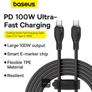 Cablu alimentare si date Baseus Pudding, interfata USB-C la USB-C - P10355702111-B1