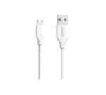 Cablu Anker PowerLine microUSB 1 metru alb - A8132H21