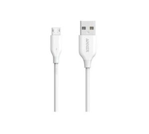 Cablu Anker PowerLine microUSB 1 metru alb - A8132H21