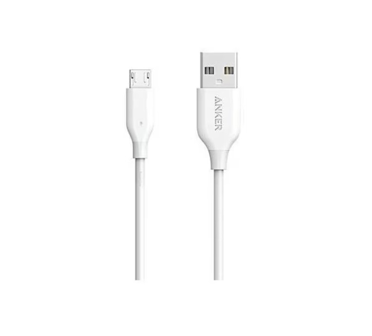 Cablu Anker PowerLine microUSB 1 metru alb - A8132H21 Cablu Anker PowerLine microUSB 1 metru alb - A8132H21