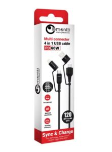 Cablu Audio Lemontti USB A&C-USB-C, material: Aliaj aluminiu - LEMCF4IN1PDN - imagine 2