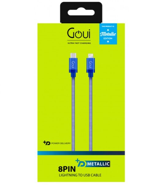 Cablu Date si Incarcare USB Type-C la Lightning Metallic, 1 m - PHA-6939801428192