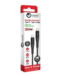 Cablu Lemontti Bending Aluminum Type-C la Type-C, Fast Charge - LEMCSTCF602MN - imagine 2