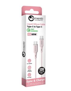 Cablu Lemontti Liquid SiliconType-C la Type-C, Fast Charge - LEMCPSTCF60R - imagine 2