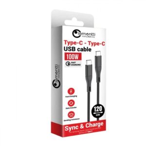 Cablu Lemontti Super Fast Charge Type-C la Type-C, PD 100W - LEMCTYC100WN