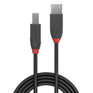 Cablu Lindy 0.2m USB 2.0 Tip A la Tip B, Anthra Line - LY-36670