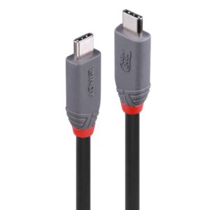 Cablu Lindy 0.8m USB 4 Type C 40Gbps Anthra - LY-36956