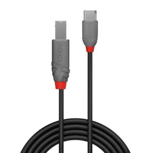 Cablu Lindy 1m USB 2.0 Tip A la Tip B, Anthra Line - LY-36941