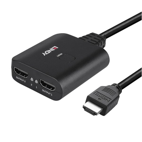 Cablu Lindy 2 porturi HDMI 4K60, latime de banda suportata 18Gbps - LY-38356