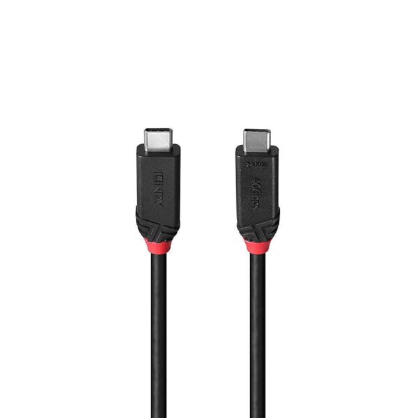 Cablu Lindy 2m USB4 240W Type C, 40 Gbps, Black Line - LY-37002