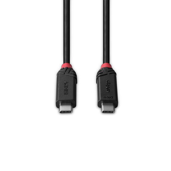 Cablu Lindy 2m USB4 240W Type C, 40 Gbps, Black Line - LY-37002