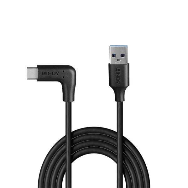 Cablu Lindy 3.2 USB A la USB C, 90°, lunngime 1m, putere maxima 15W - LY-32013