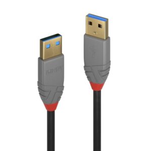 Cablu Lindy LY-36752, USB 3.2 Type A, 2m, Anthra Line