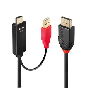 Cablu Lindy LY-41426, HDMI to DisplayPort Adapter, negru