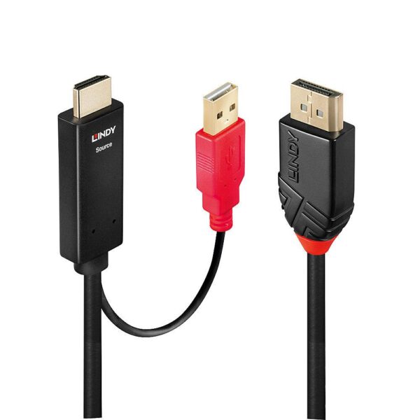 Cablu Lindy LY-41426, HDMI to DisplayPort Adapter, negru