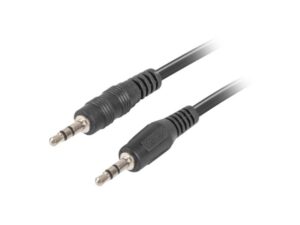 Cablu minijack 3,5 mm M/M 3 pini 1,2 m negru - CA-MJMJ-10CC-0012-BK