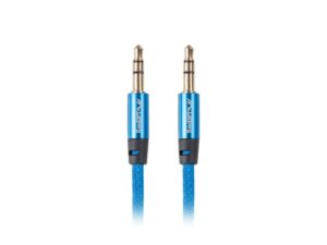 Cablu minijack 3,5 mm M/M 3 pini 2 m albastru Premium - CA-MJMJ-10CU-0020-BL