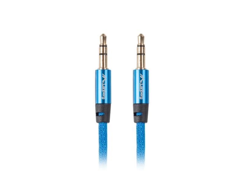Cablu minijack 3,5 mm M/M 3 pini 2 m albastru Premium - CA-MJMJ-10CU-0020-BL Cablu minijack 3,5 mm M/M 3 pini 2 m albastru Premium - CA-MJMJ-10CU-0020-BL