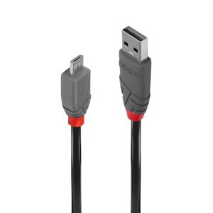 Cablu transfer Lindy LY-36731, USB 2.0 Type A to MicroUSB, 0.5m