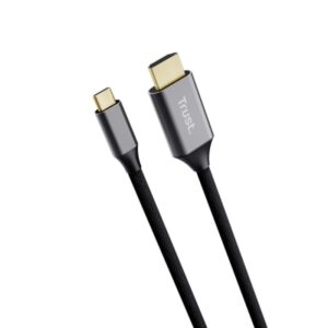 Cablu Trust Calyx USB-C - HDMI, lungime cablu 200 cm, gri-negru - TR-25630