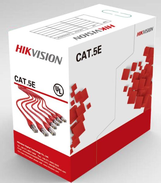 Cablu U/UTP cat. 5E Hikvision, DS-1LN5E-S, 4x24AWG
