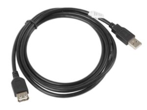 Cablu USB-A M/F 2.0 1,8 m negru - CA-USBE-10CC-0018-BK