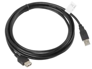 Cablu USB-A M/F 2.0 3 m negru - CA-USBE-10CC-0030-BK