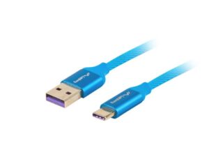 Cablu USB-C (M) USB-A (M) 2.0 1 m albastru Premium 5A - CA-USBO-21CU-0010-BL