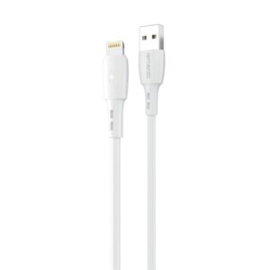 Cablu Wind Lemontti USB-A la tip Lightning, lungime 0.5m, alb - LEMCULGHTA