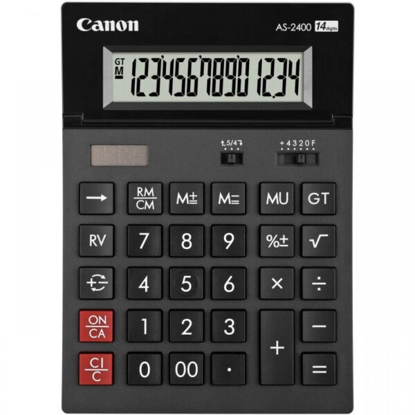 Calculator birou Canon AS2400, 14 digiti, ribbon, display LCD - BE4585B001AA